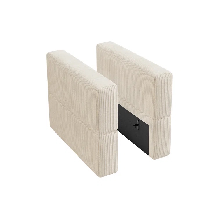 incomplete, Honbay Armrest Module For Corduroy Modular Sofa Color: Beige