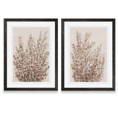 Rustic Wildflowers l By Vincent Van Gogh 2 Piece Picture Framed White