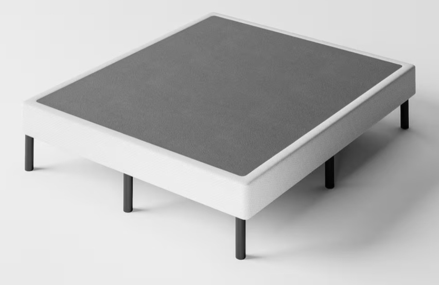 14" High Legs Included Metal Box Spring With Frabric Cover, Sturdy Mattress Foundation, Easy Assembly Size: Full