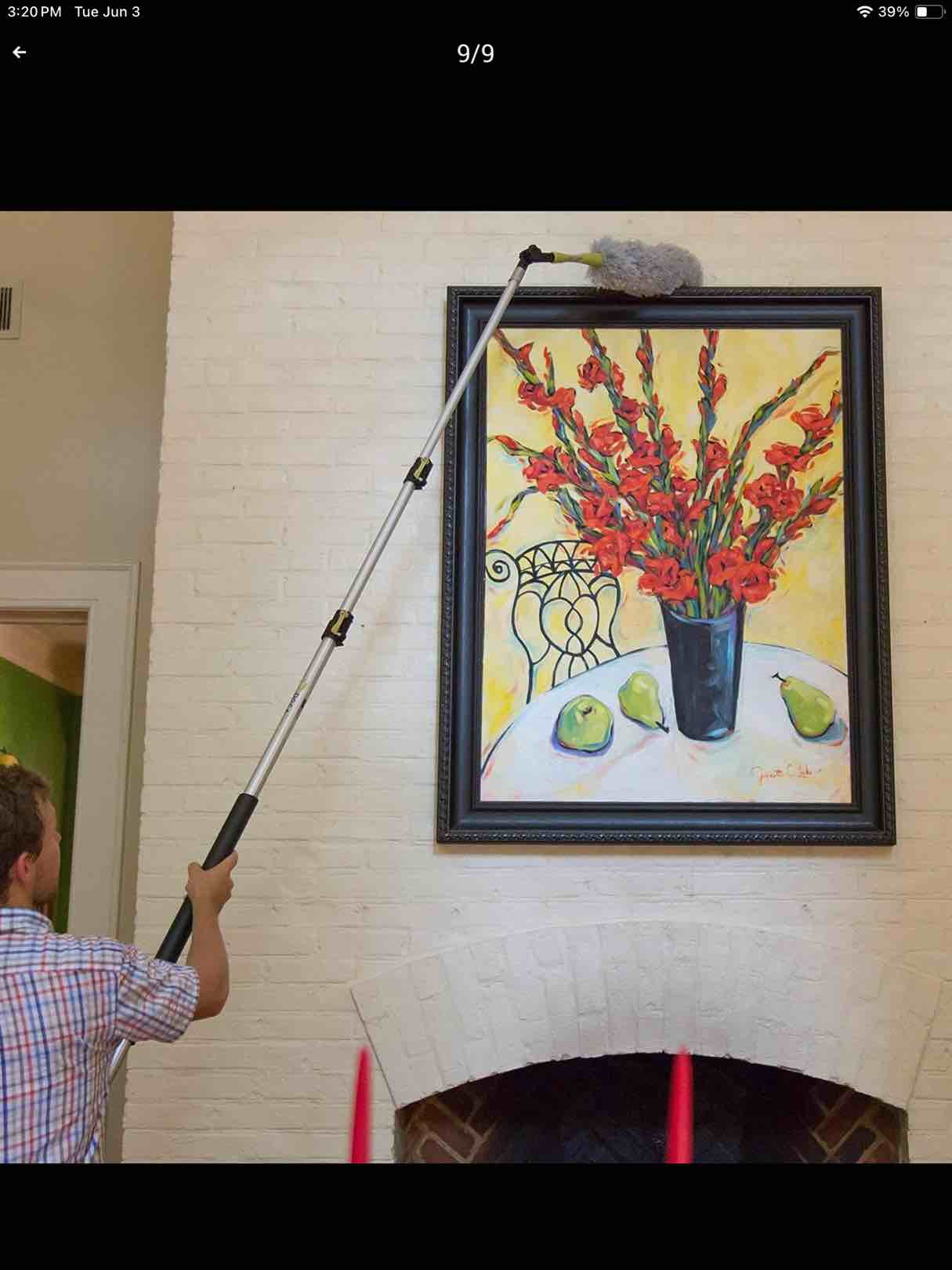 DOCAZOO DocaPole Telescoping Extension Pole, 36 ft Reach, 7 to 30 ft - Multi-Purpose: Light Bulb Changer Paint Roller Duster Pole Window Cleaning Gutter Cleaning and Hanging Lights