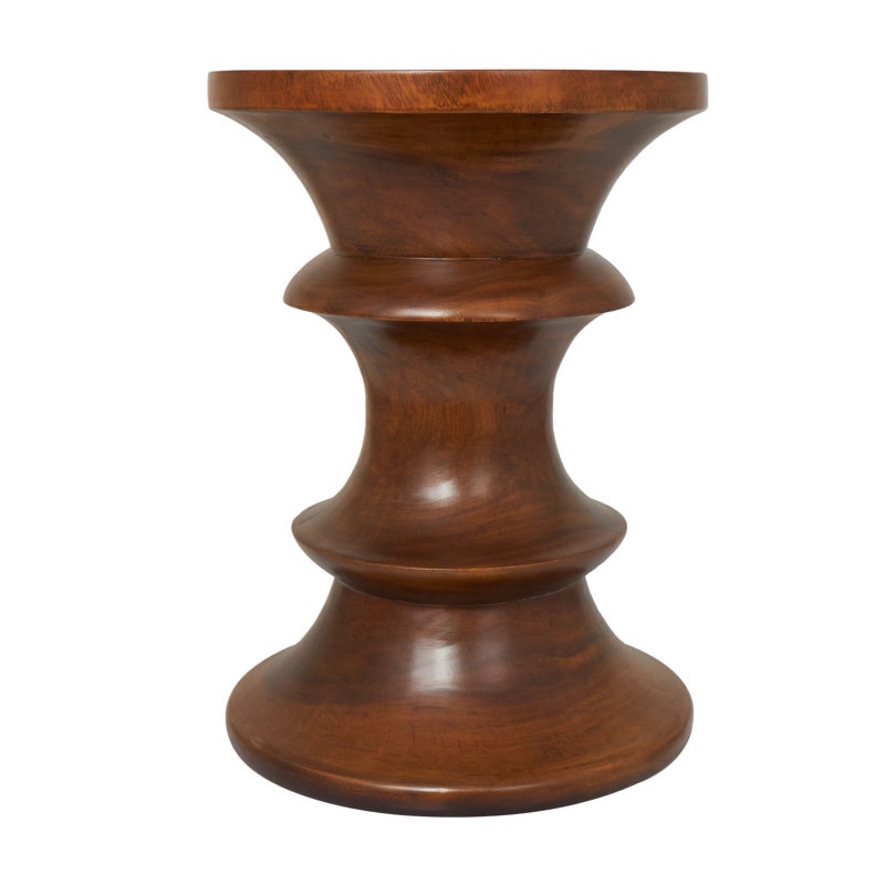 Aten Solid Wood Top End Table  Overall 21.8'' H X 16'' W X 15.75'' D Tabletop Thickness 15.75''
