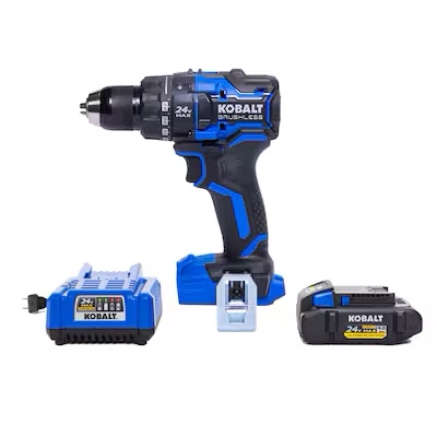 kobalt xtr 24-volt max 1/2in keyless brushless cordless drill set kxdd 1424a-03