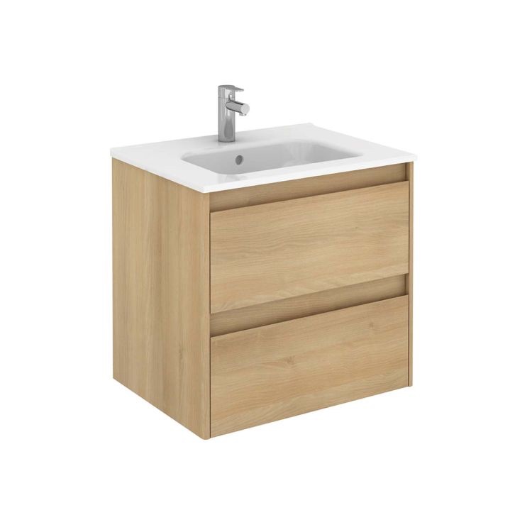 (Incomplete, only top ) Ambra 60 Wall Mounted / Floating Bathroom Vanity, Includes Integrated Ceramic Sink, 23.8"