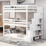 Twin Size Triple Bunk Bed With Storage, box 1 of 2 incomplete 