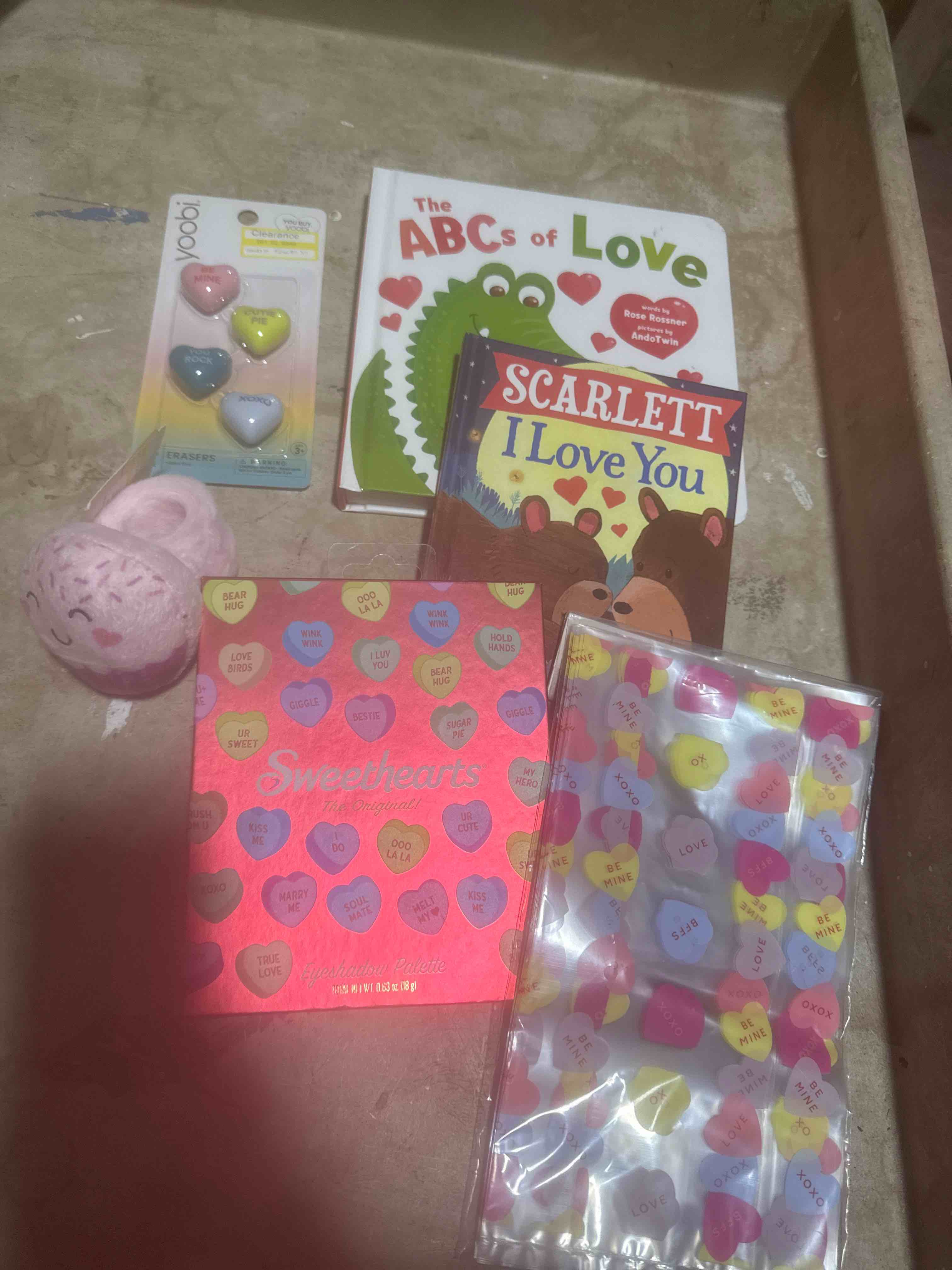 Assorted Valentine’s Day goods and more 