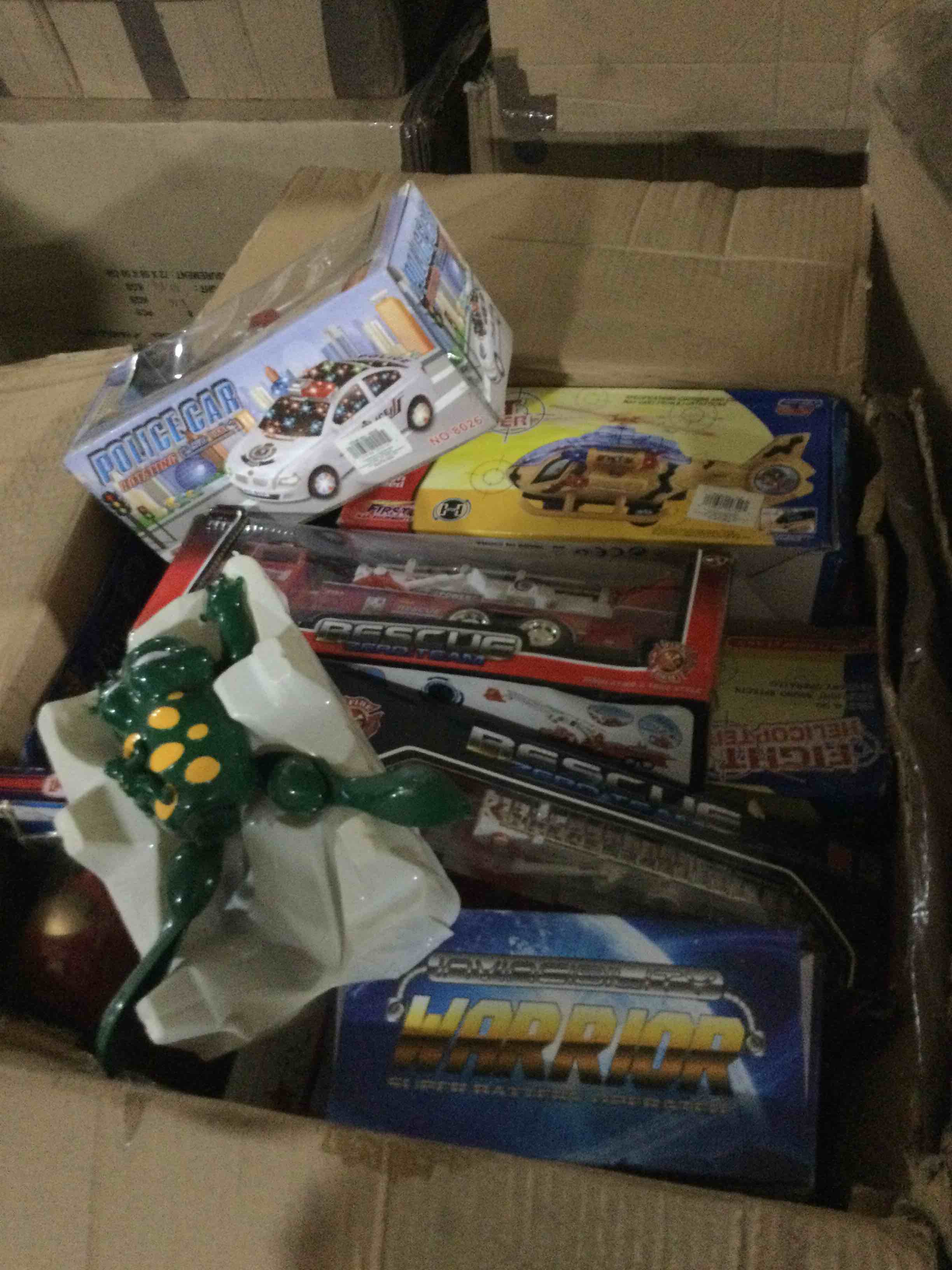box of assorted toys ect…