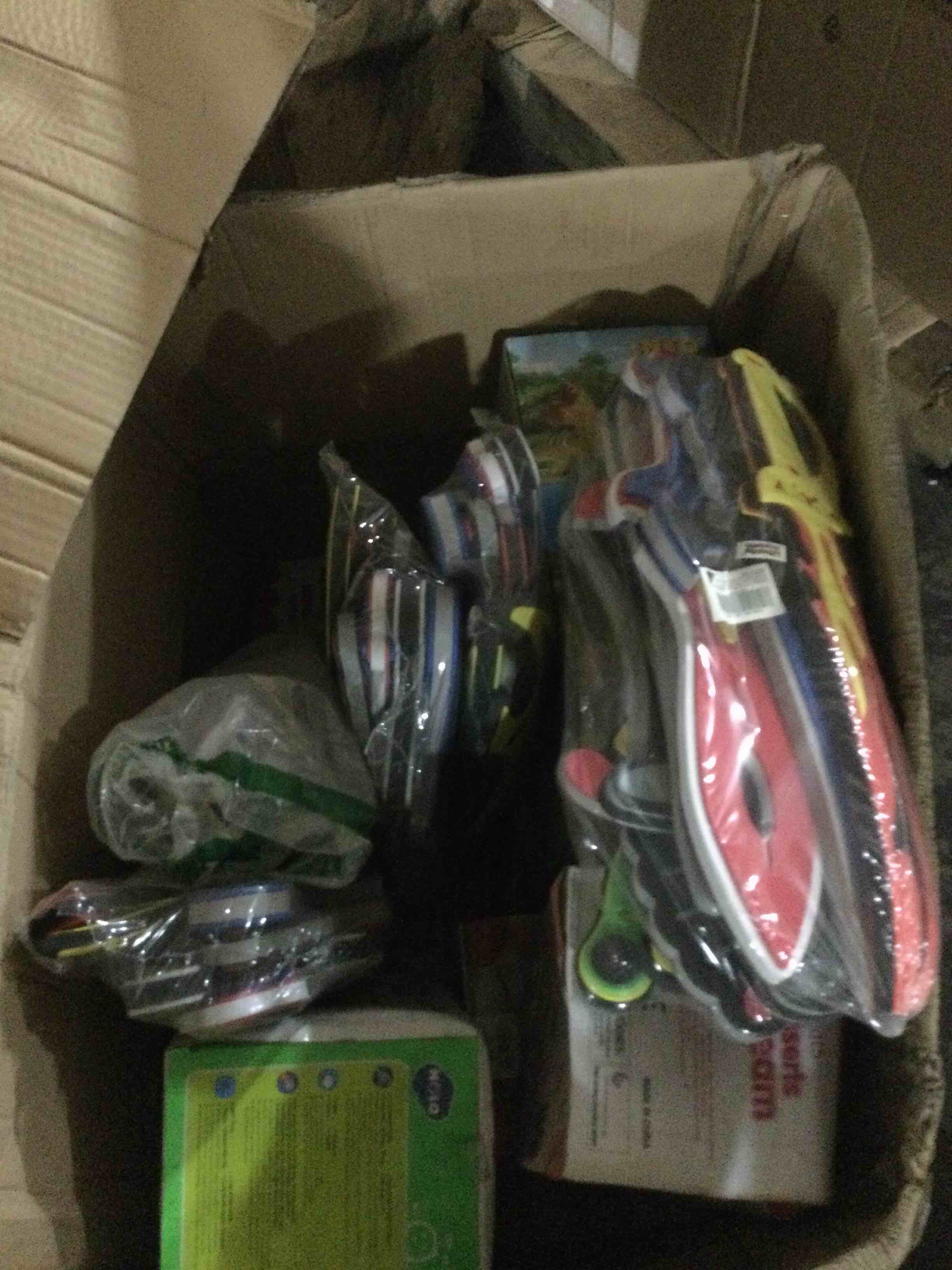 box of assorted toys ect..