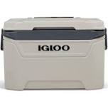 Igloo Bone White and Gray 60-Quart Sunset Roller Cooler