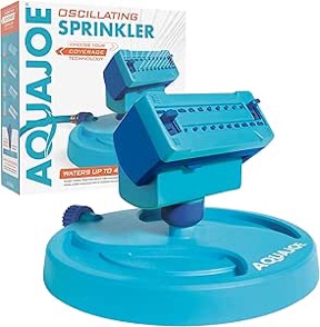 Aqua Joe AJ-OSPR20 Mini Oscillating Sprinkler on Sled Base, Up to 4,250 Square-Foot Coverage