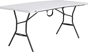 Lifetime Commercial Folding Table - White - 6'