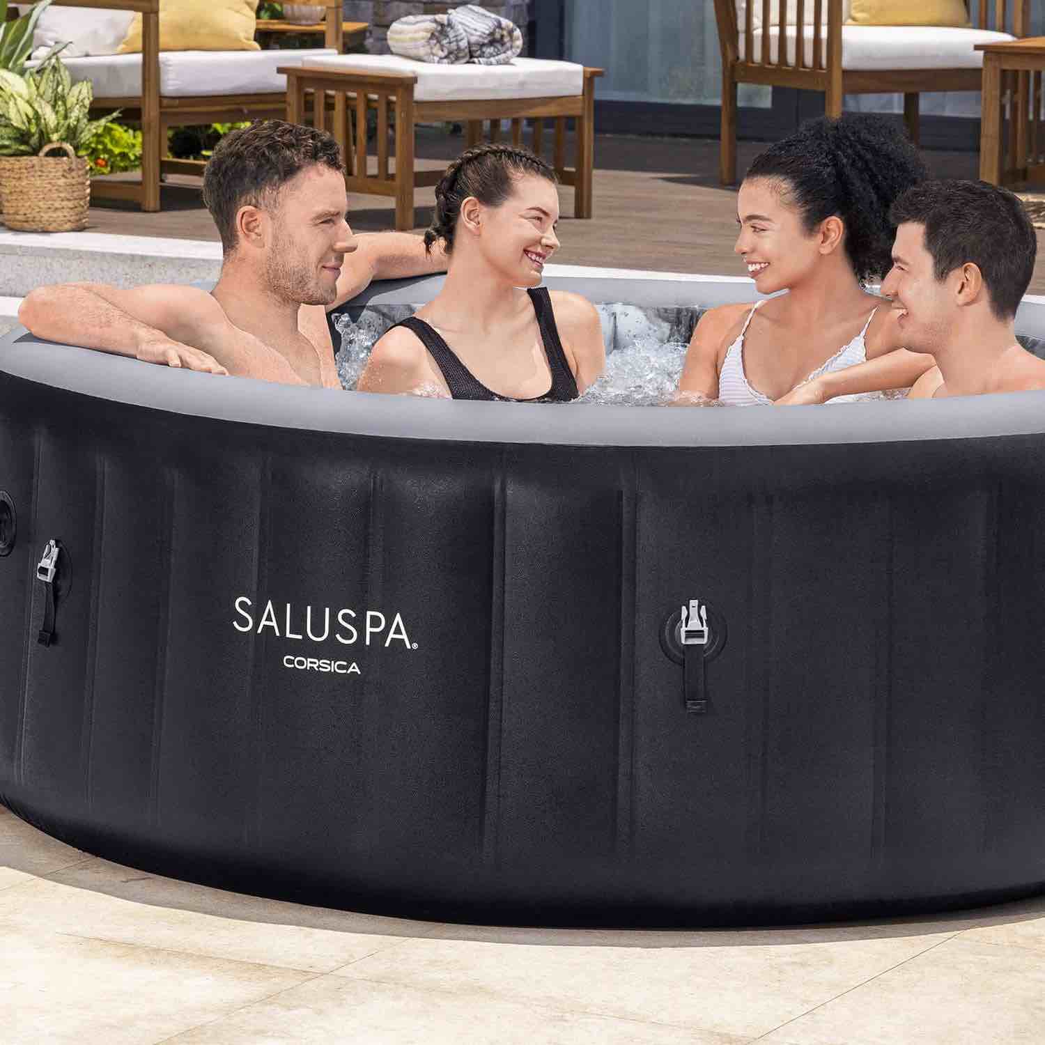 SaluSpa Corsica Round Energy-Saving Smart AirJet Inflatable Hot Tub