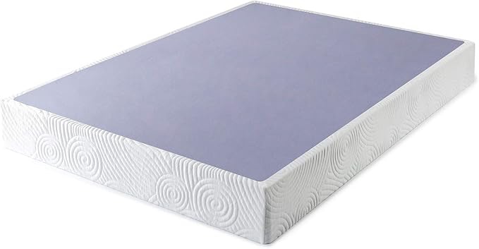 ZINUS Metal Box Spring with Wood Slats, 9 Inch Mattress Foundation, Sturdy Steel Structure, Easy Assembly, Full