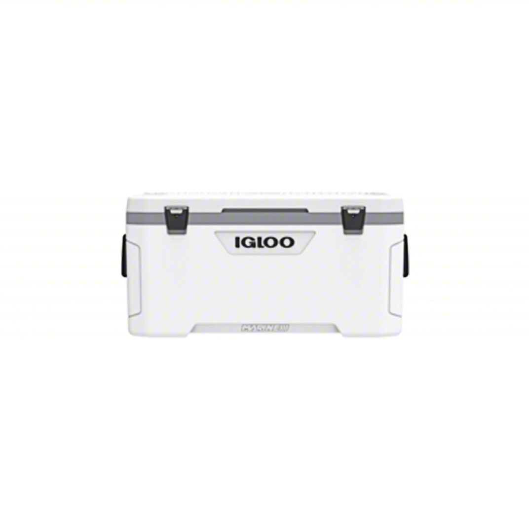 IGLOO Marine Chest Cooler: Gray/White, 149 Cans, 100 qt Cooler Capacity, 5 day Ice Retention