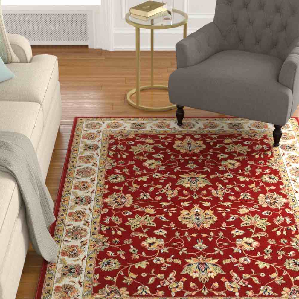 Greenwich Red/Ivory Rug By Astoria Grand