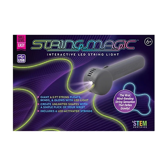 Unleash the wonder of physics and light with String Magic! Watch as the glowing string propels over 6 feet into the air, 