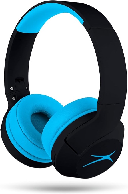 altec lansing kid safe noise cancelling wireless headphones 15h battery, 85db volume limit, foldable design powerful sound, active noise cancellation perfect for kids ages 7+