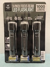 Member's Mark 5 Power Settings 1000 Lumen LED Flashlight, 3pk