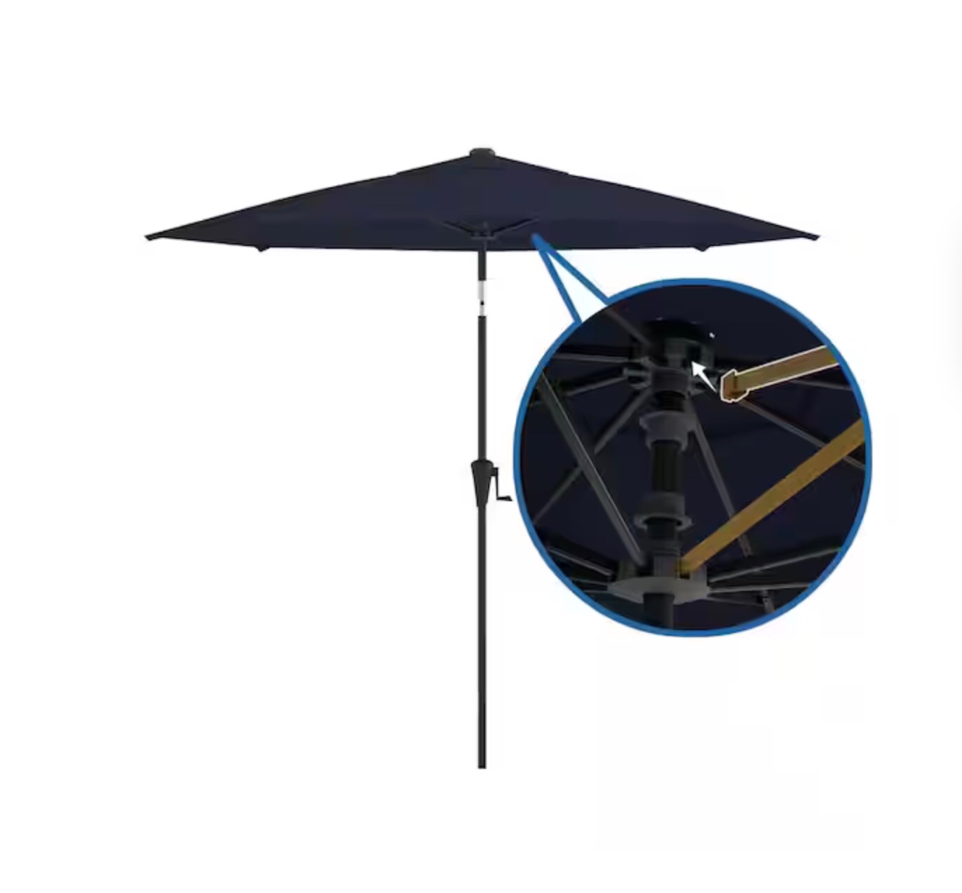 Above - OneClick 2 9 Feet Market Umbrella - Navy 138 x 16.50x 16.50 cm