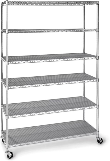 Member's Mark 6-Tier NSF Heavy Duty Wire Shelving, 47.75" W x 18" D x 75.5" H