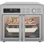 Chefman French Door 10-in-1 Toaster Oven Air Fryer, 26-Quarts, Fits 12-Inch Pizza – Stainless Steel