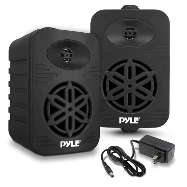 Pyle PDWRBT56BK 5.25" Outdoor Waterproof Bluetooth Speaker Pair Black