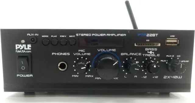 PYLE PTA22BT MINI 2X40W STEREO POWER AMP W/BT & USB