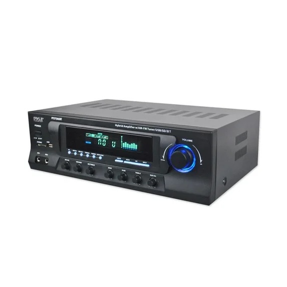 Pyle Stereo Amplifier Receiver with AM FM Tuner Bluetooth and Sub Control