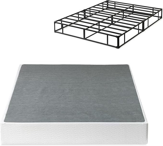 Zinus 9 Inch Full Metal Smart Box Spring with Quick Assembly, Mattress Foundation, Strong Metal Frame, Easy Assembly