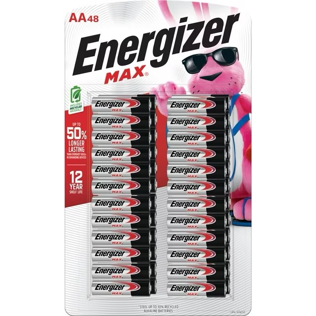 Energizer MAX Alkaline AA Batteries 48-Pack