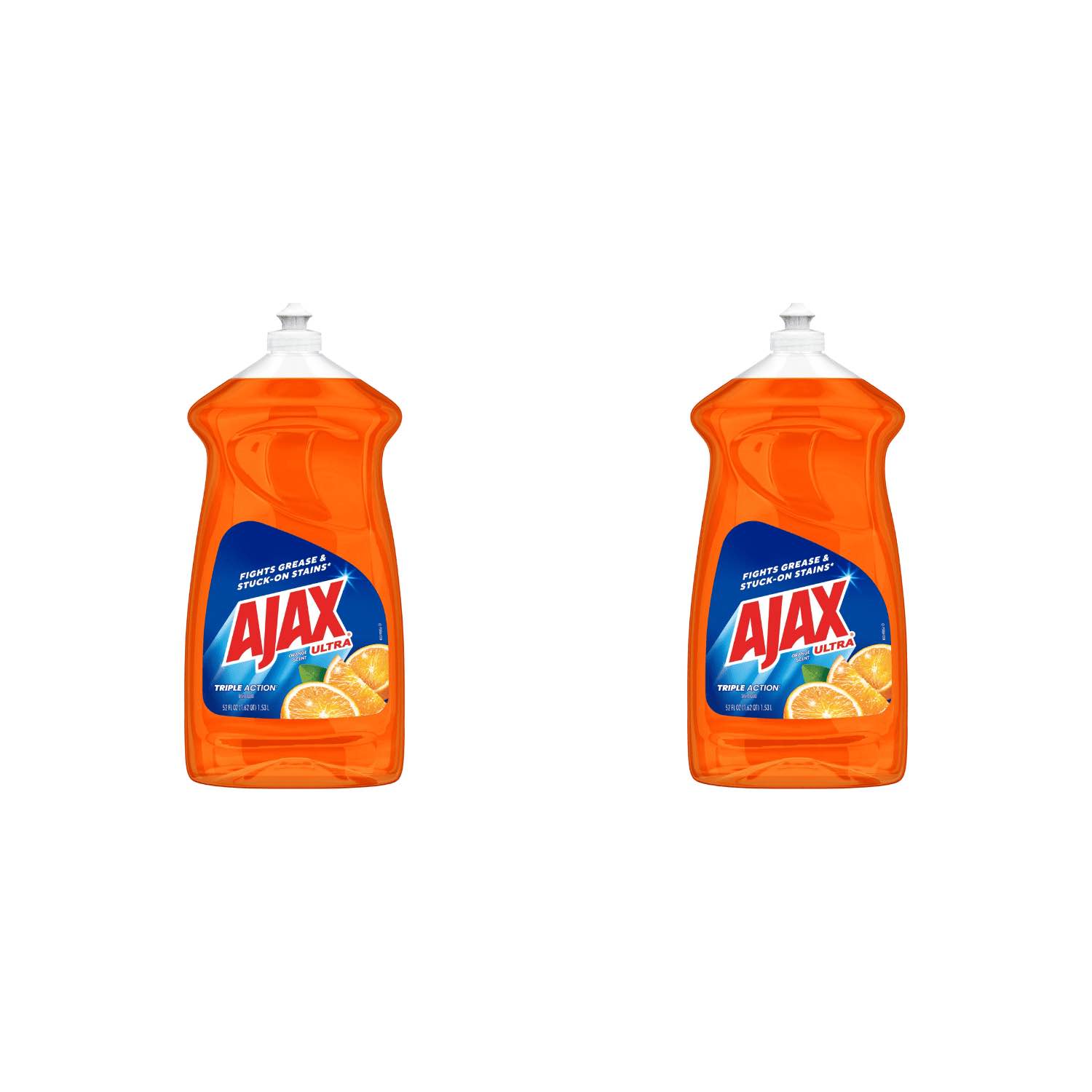 Ajax Orange Ultra Triple Action Dishwashing Liquid Dish Soap - 52 fl oz