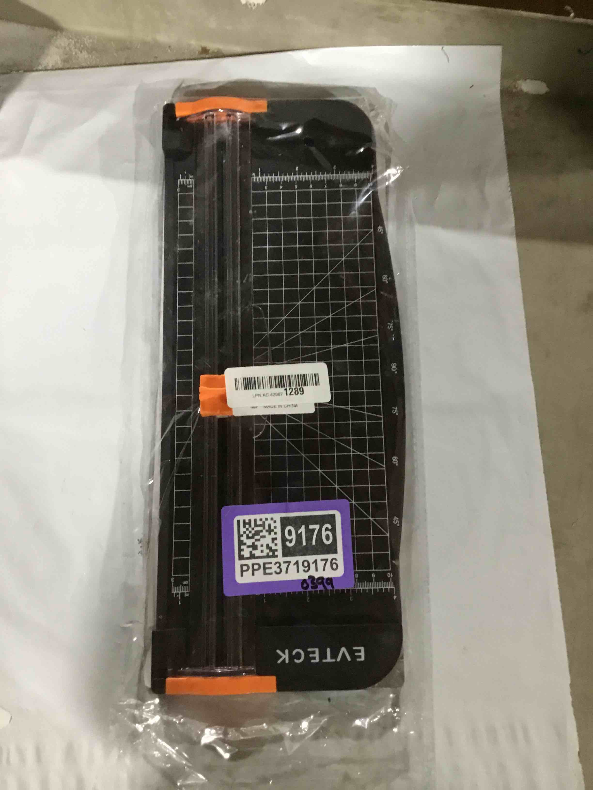 Condition photo showing New/Like New for Evteck Paper Cutter 12 Inch Paper Trimmer Slider Crafting Scrapbooking Supplies for A4 Vinyl Photo Cardstock with Security Blade and Foldable Ruler Black