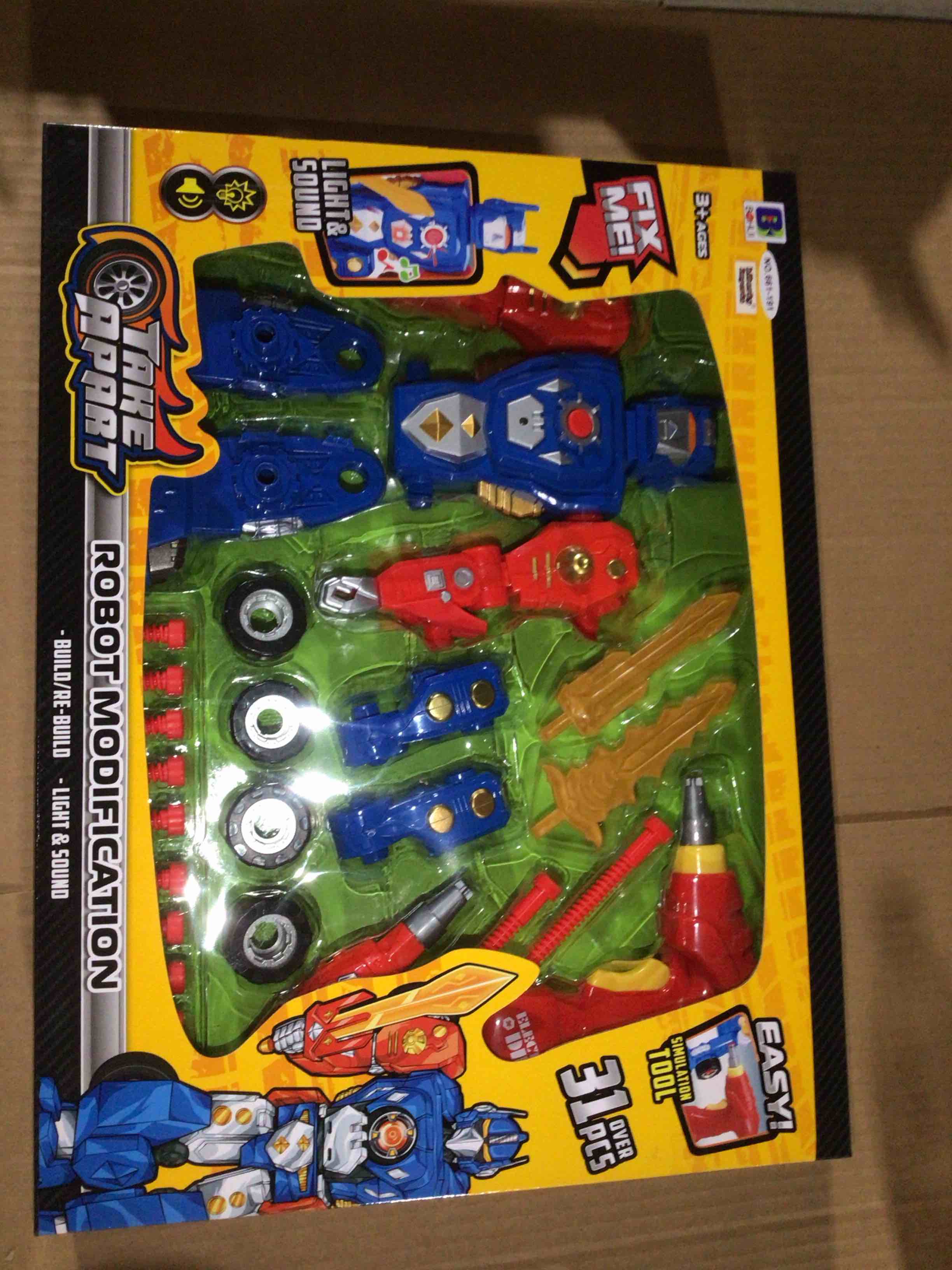 Condition photo showing New/Like New for toy of robot modification 31 pcs