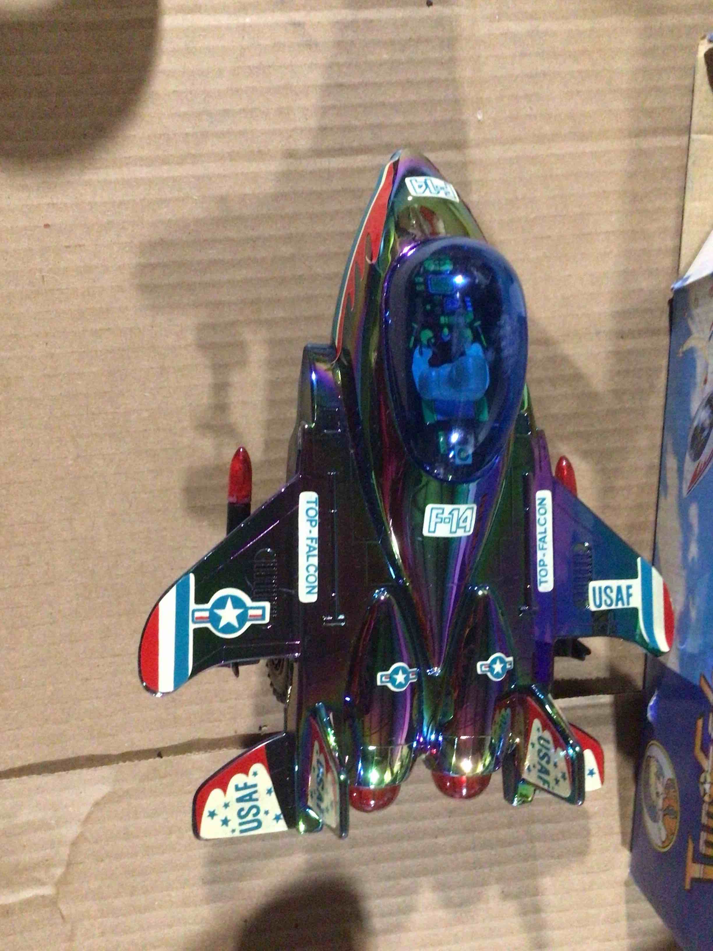 blue airplane toy with wheels 