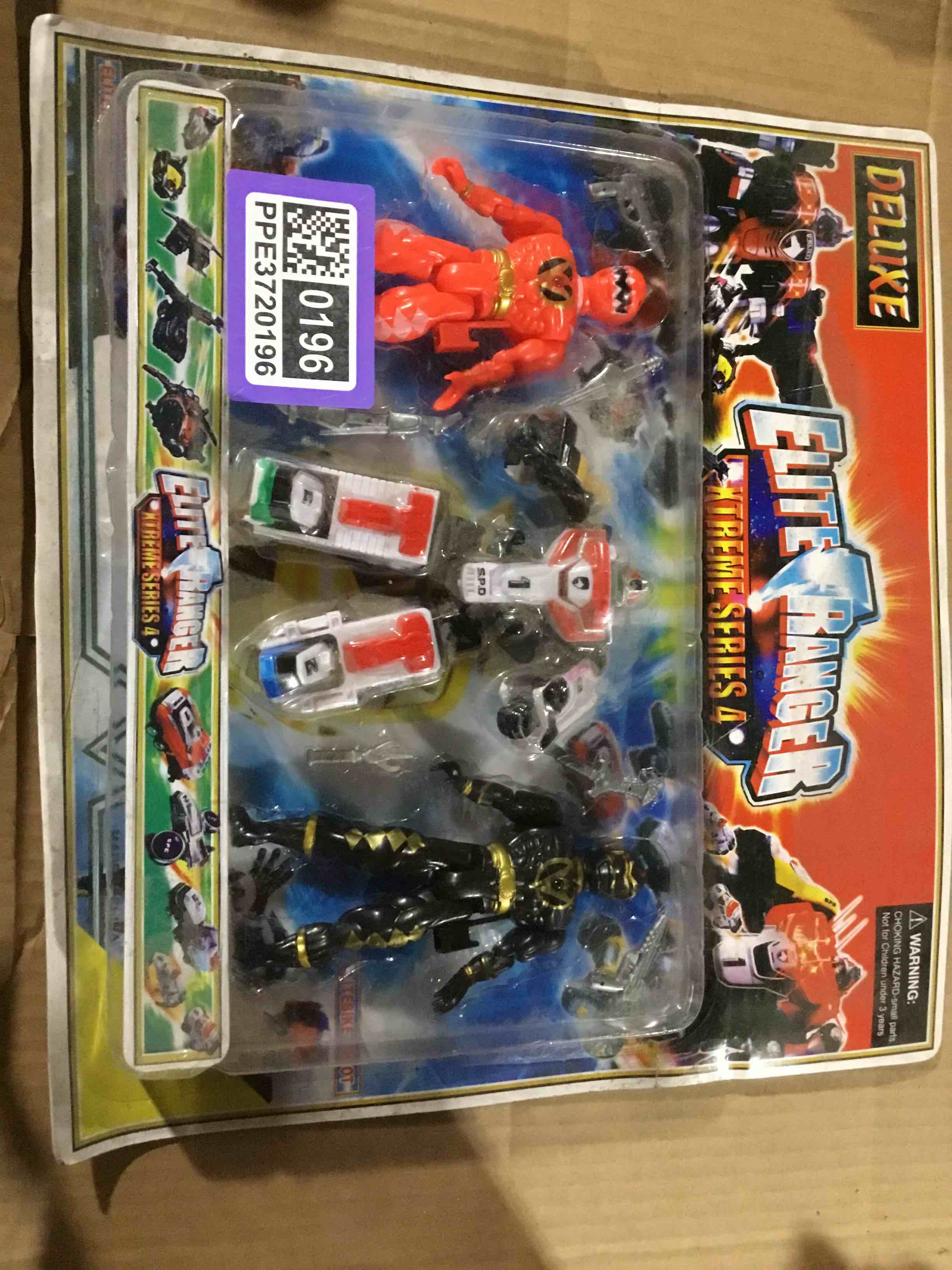 Condition photo showing Good Condition for Toy is a set of actions figures based on the power rangers franchise 