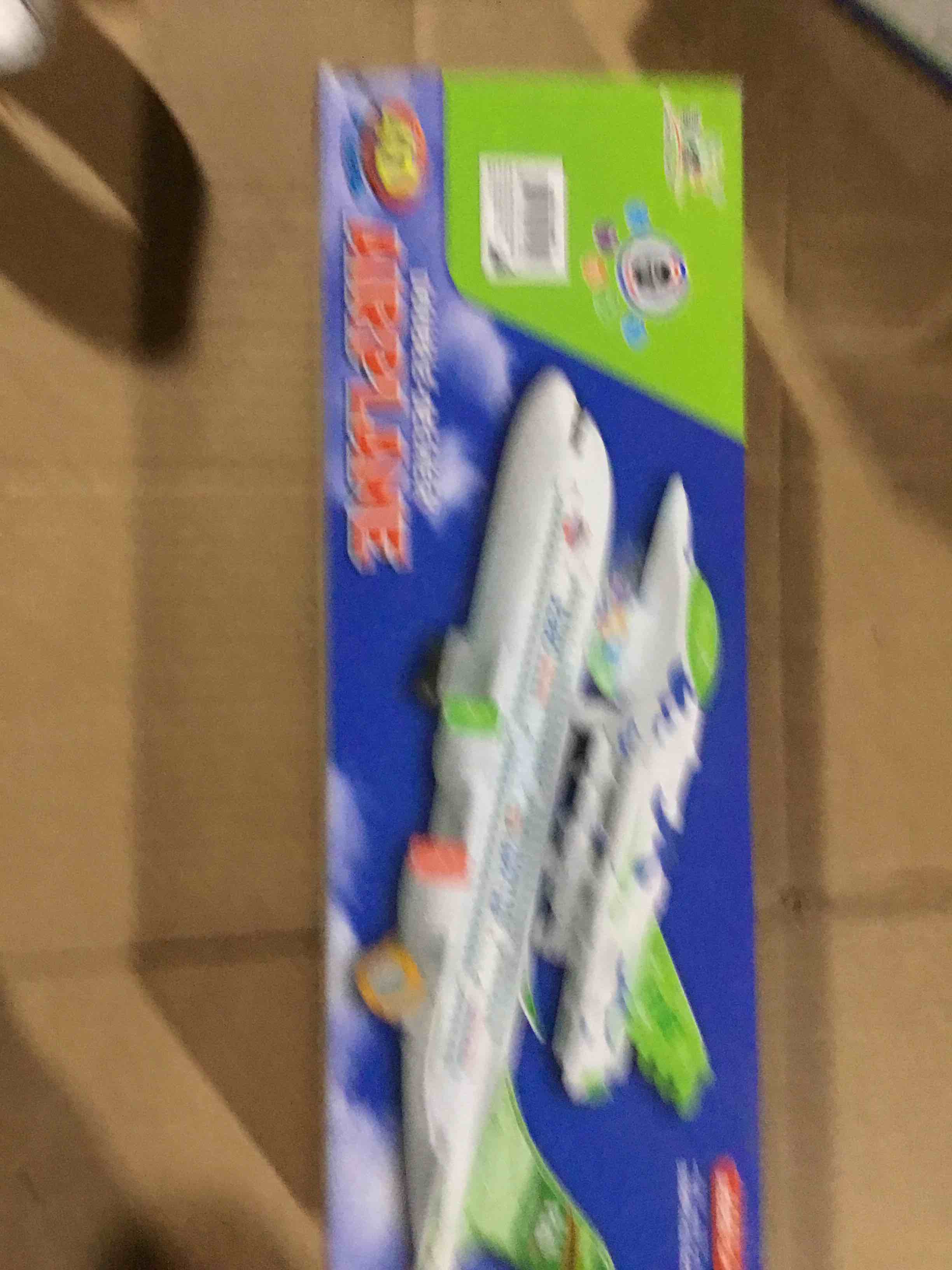 Condition photo showing New/Like New for two - decker passenger plane , which 4D flashing lights and realistic jet engine sounds