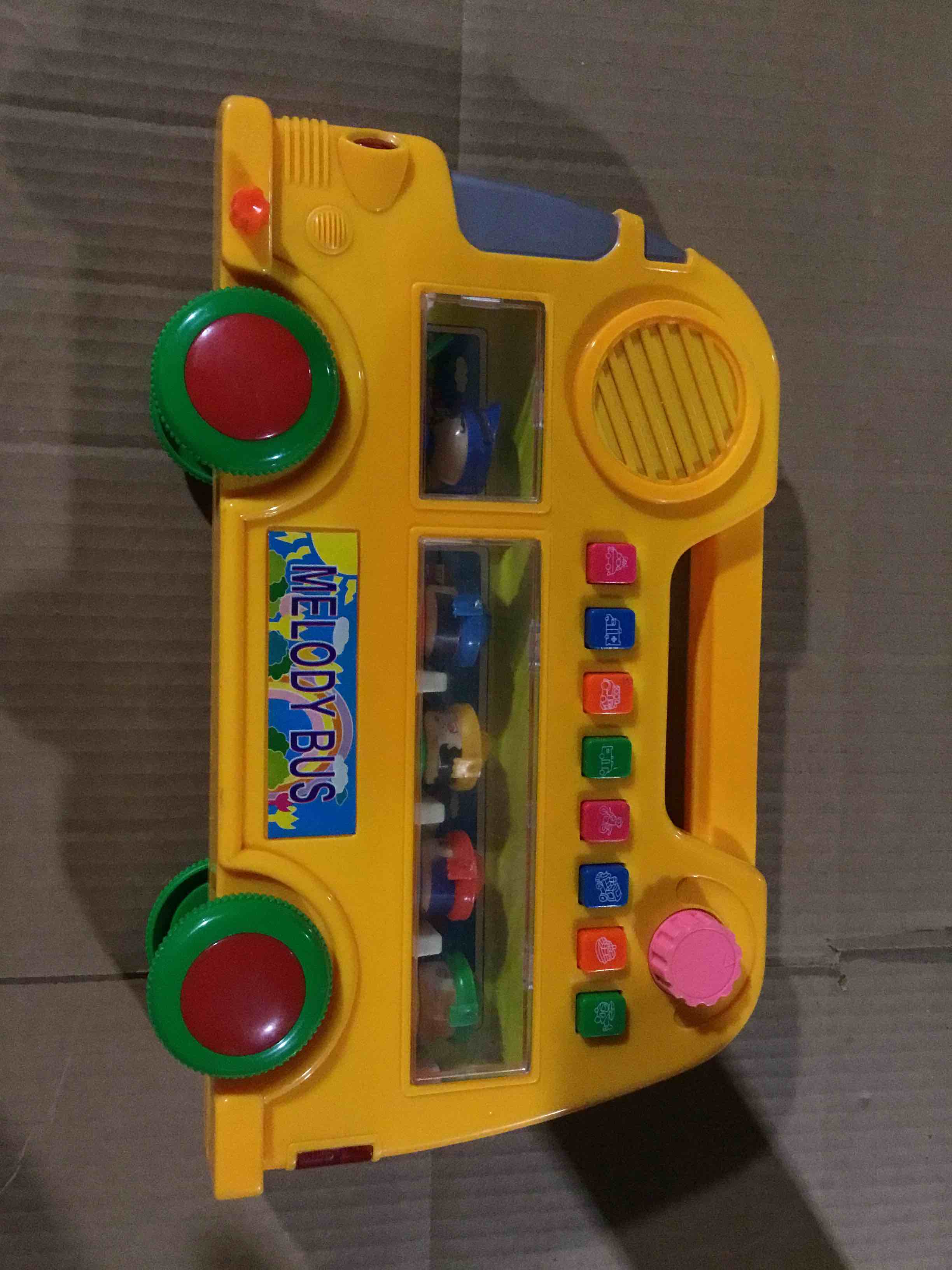 Condition photo showing New/Like New for the toy is identified as a melody bus, an interactive musical bus 
