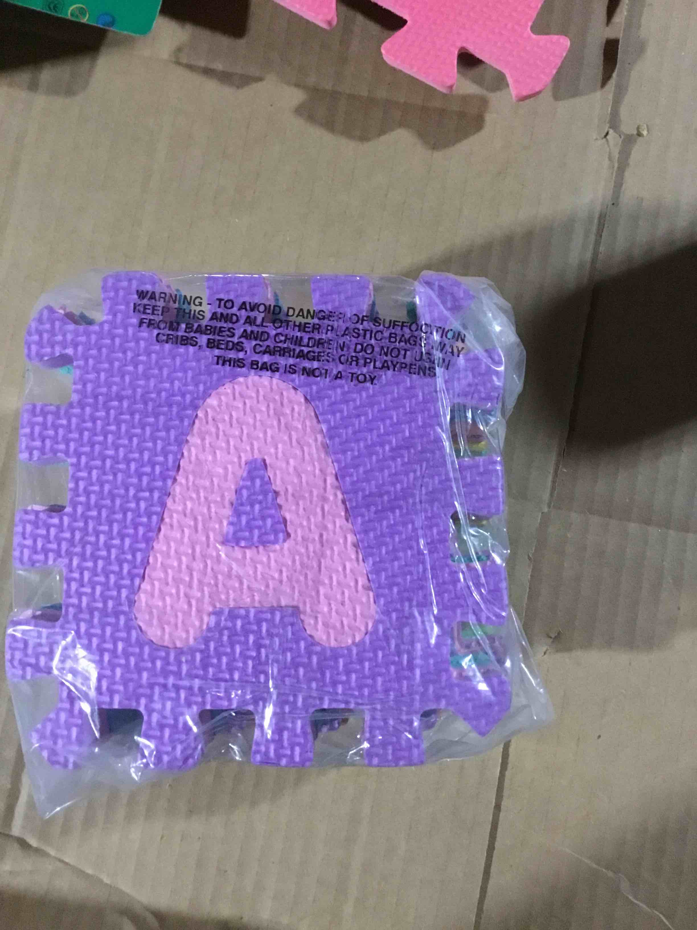 Condition photo showing New/Like New for Pastel - colored interlocking foam blocks commonly used as safe play material for children 