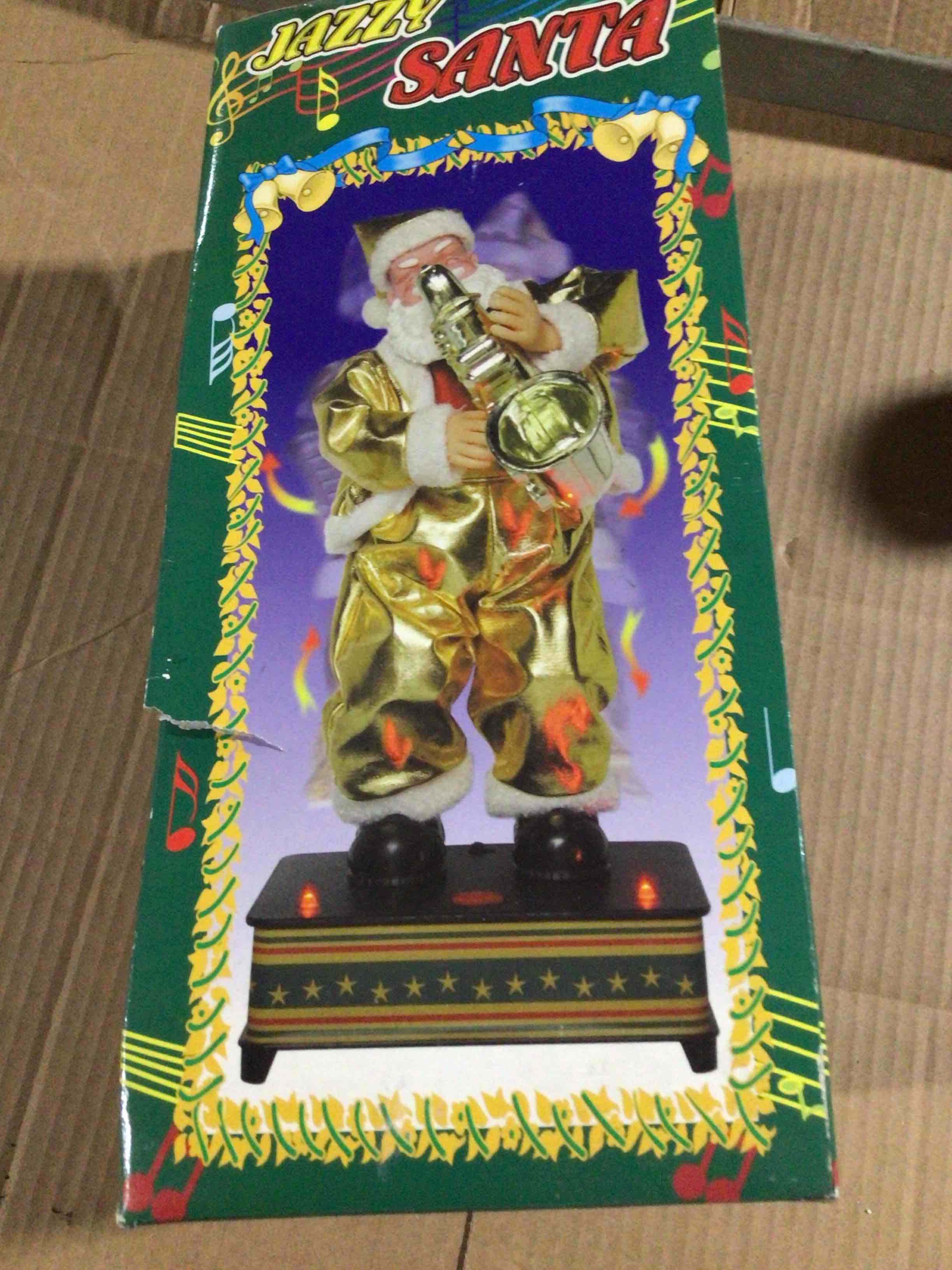 Santa Claus jazzy Santa animated and musical who plays the saxophone 