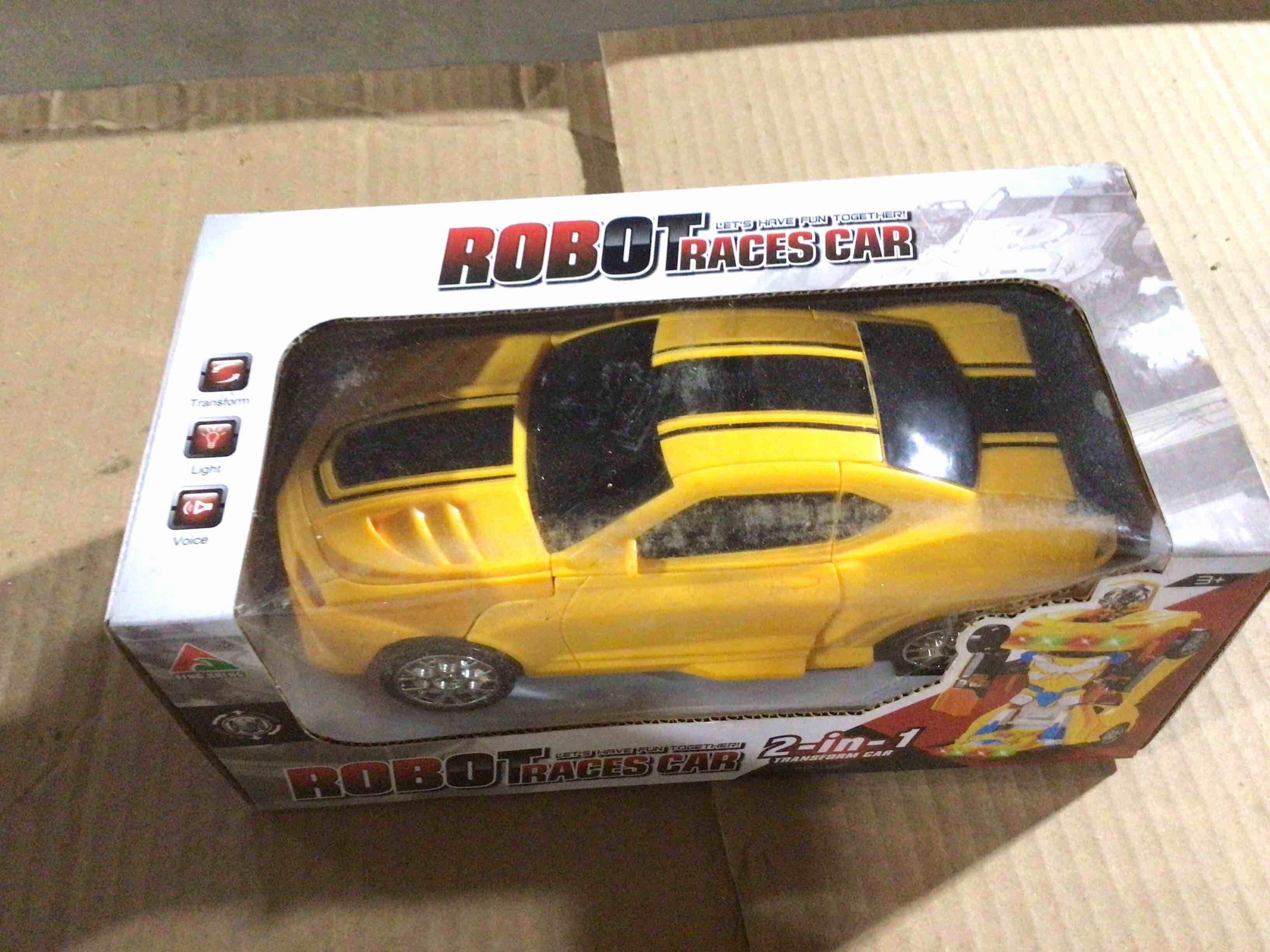 Condition photo showing Good Condition for Car toy” robo races car” or similar that is transformed 