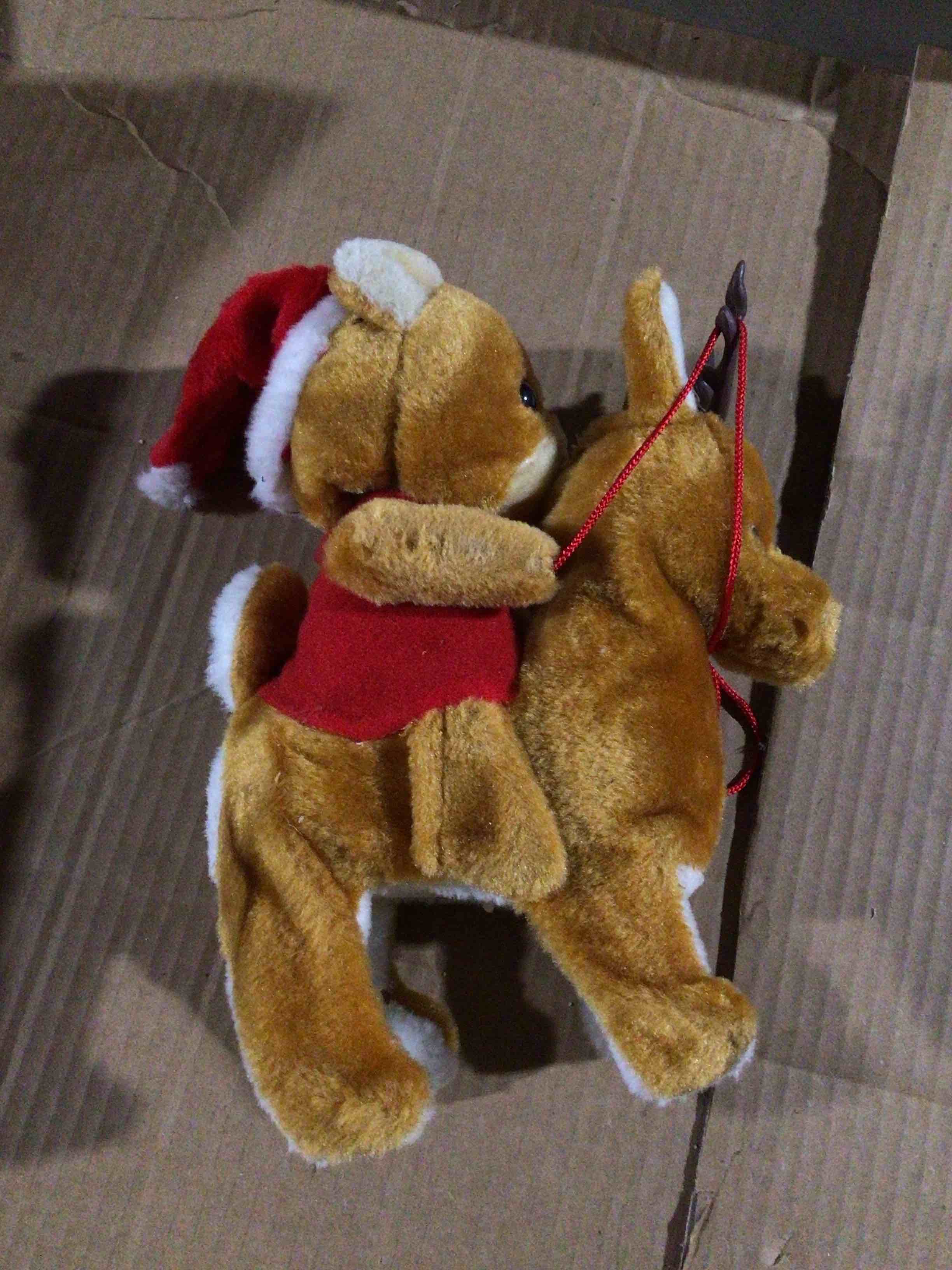 Vintage musical of teddy bear on dillards reindeer 
