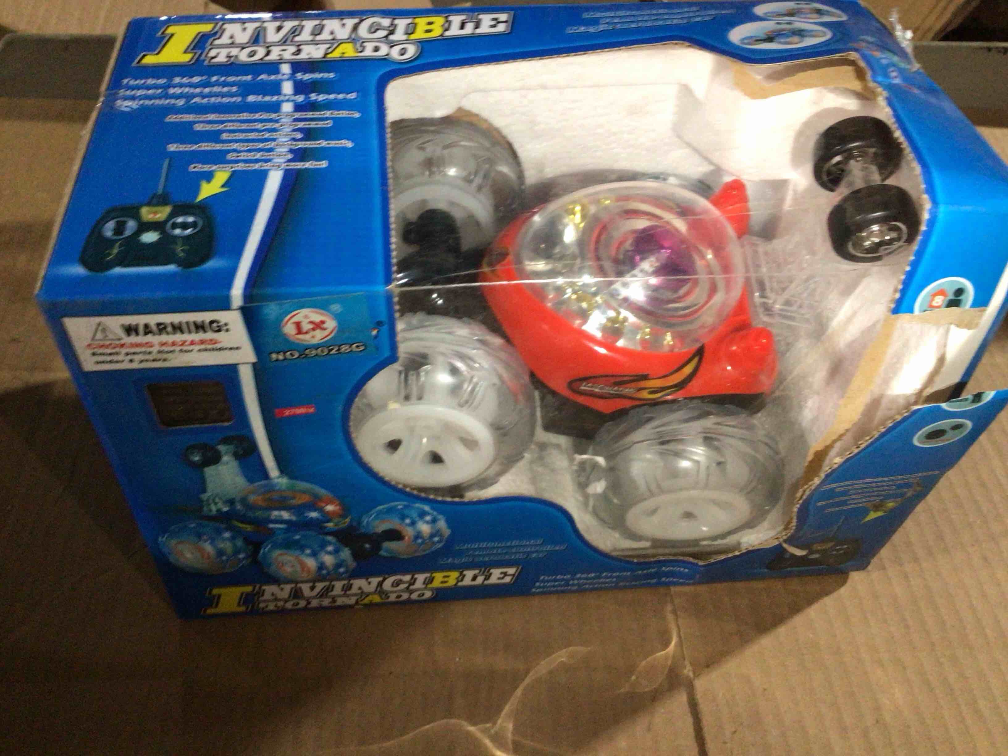 Invincible tornado remote controlled acrobatic car