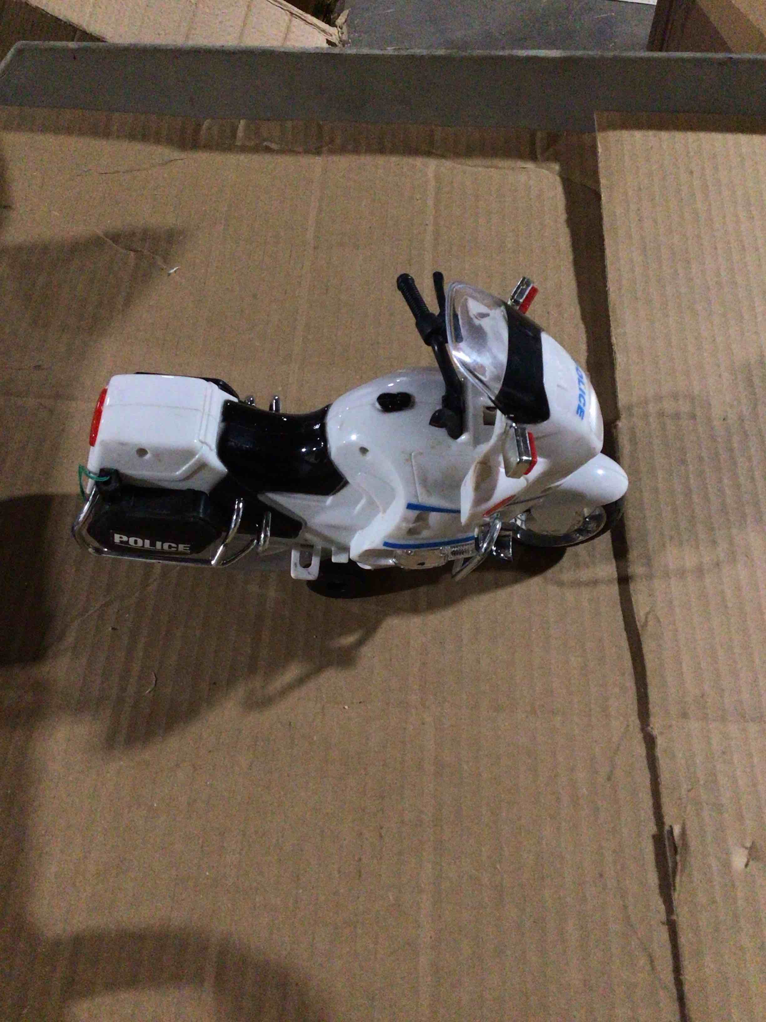 toy police motorcycle with crun and move forward action