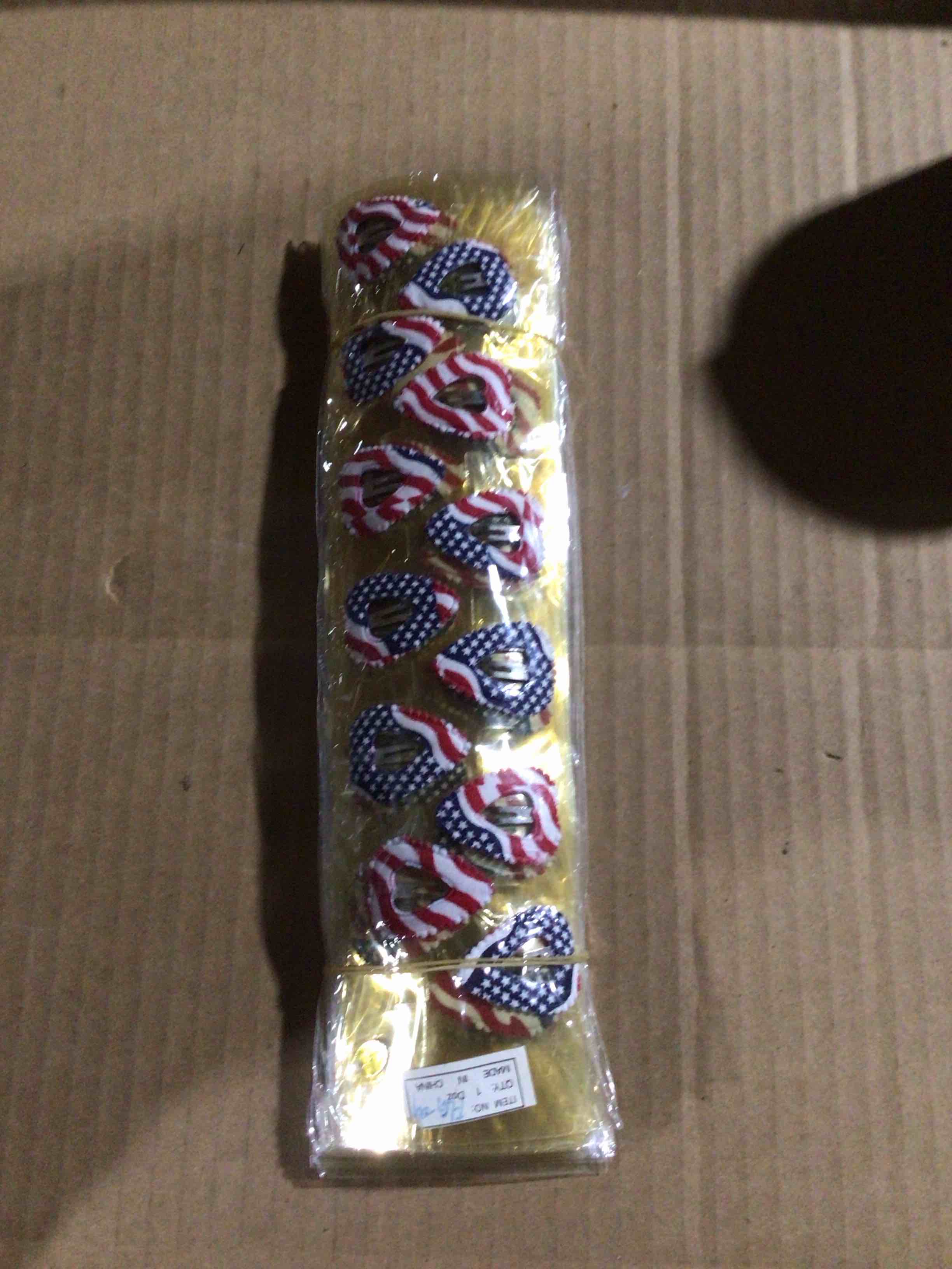 Hair clips with the flag the United States 