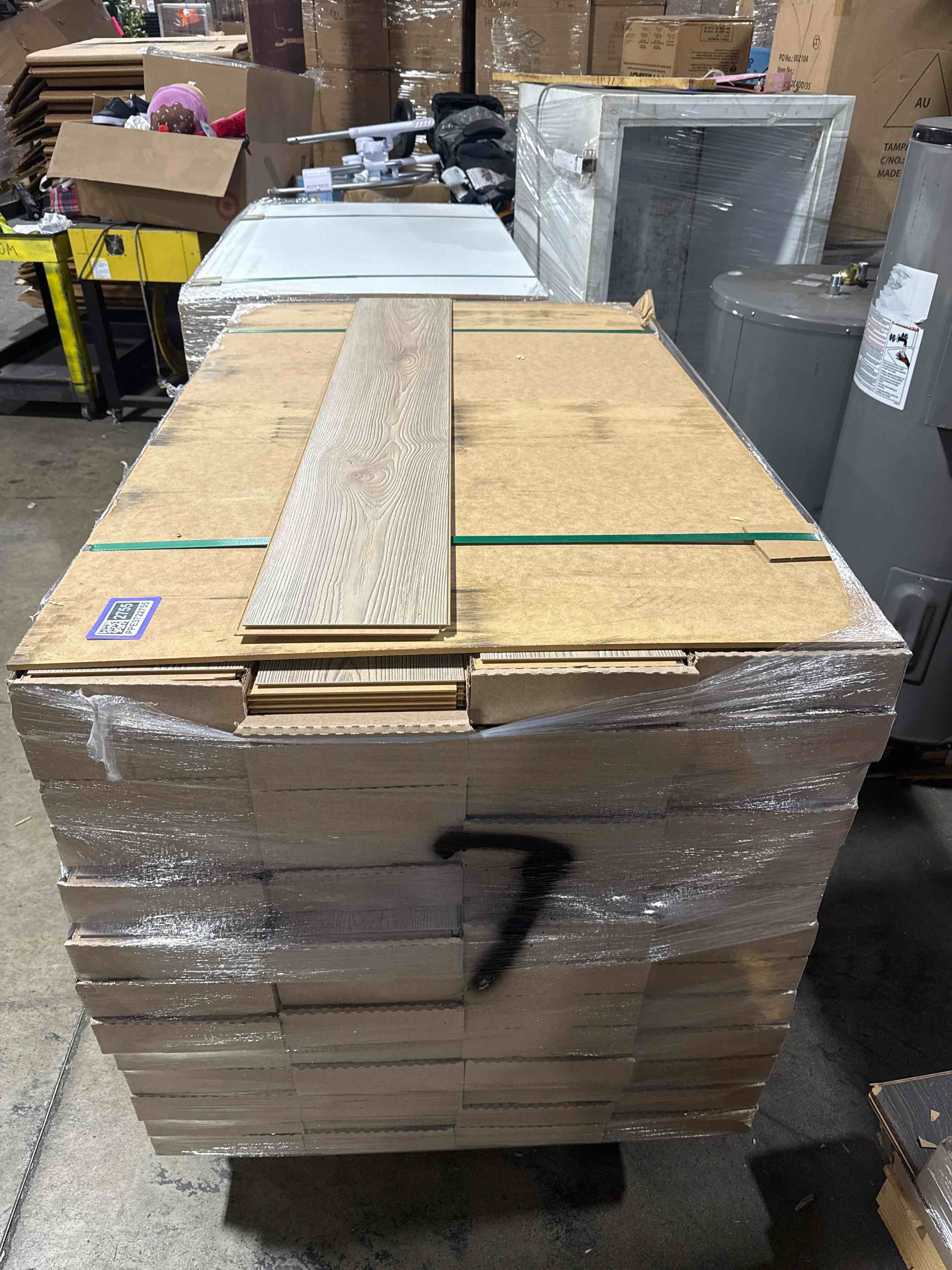 1376 sq ft of 7.75” x50.75” laminate flooring your bid per sq ft 