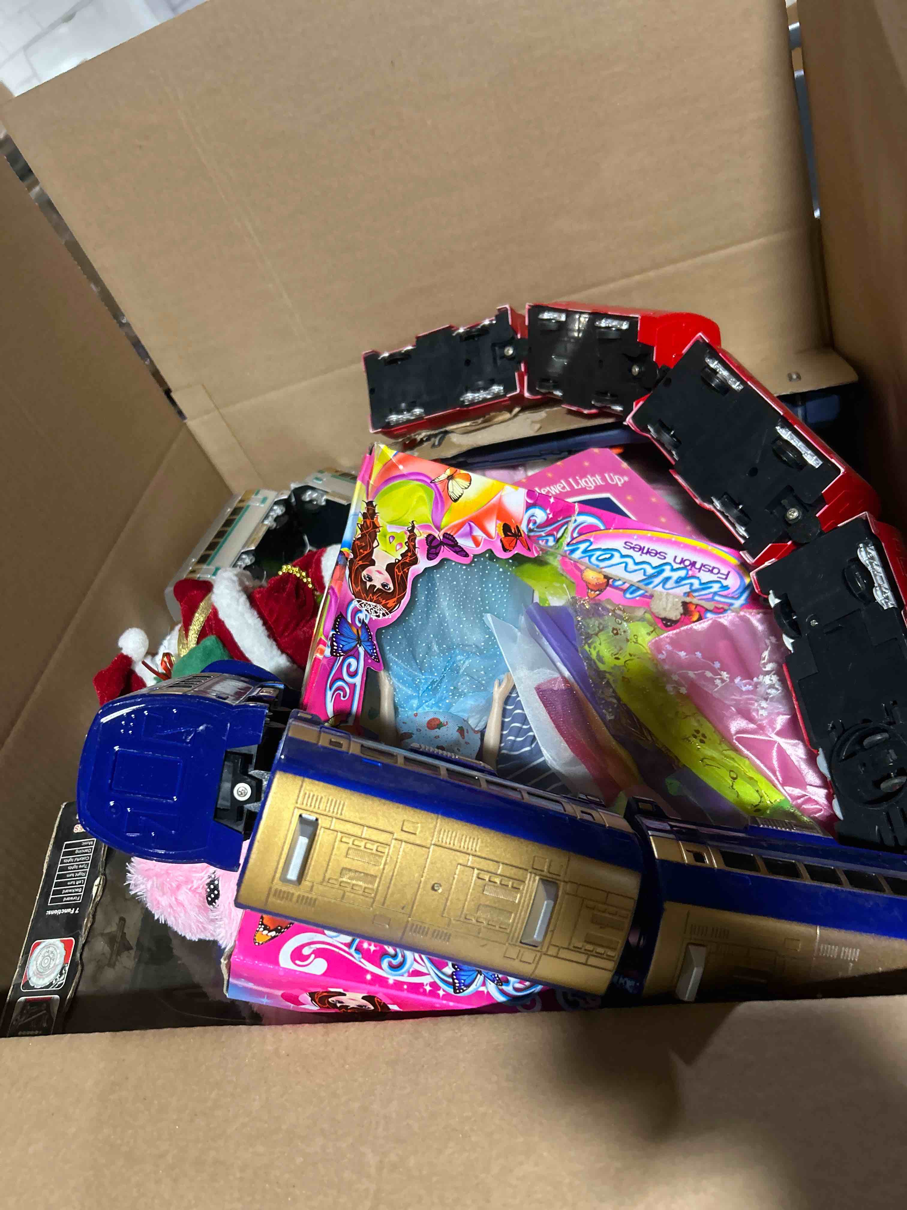 box of assorted toys ect….