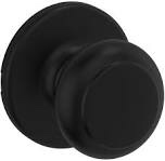 Amazon Basics Closet Door Knob, Classic, Matte Black
