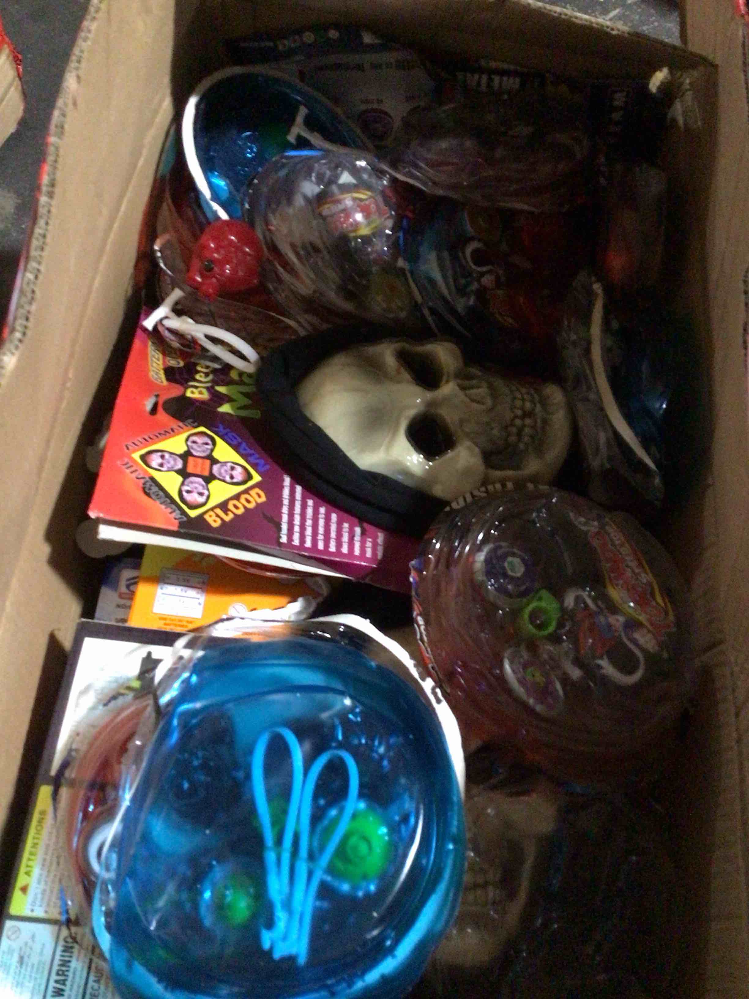 box of assorted toys etc..