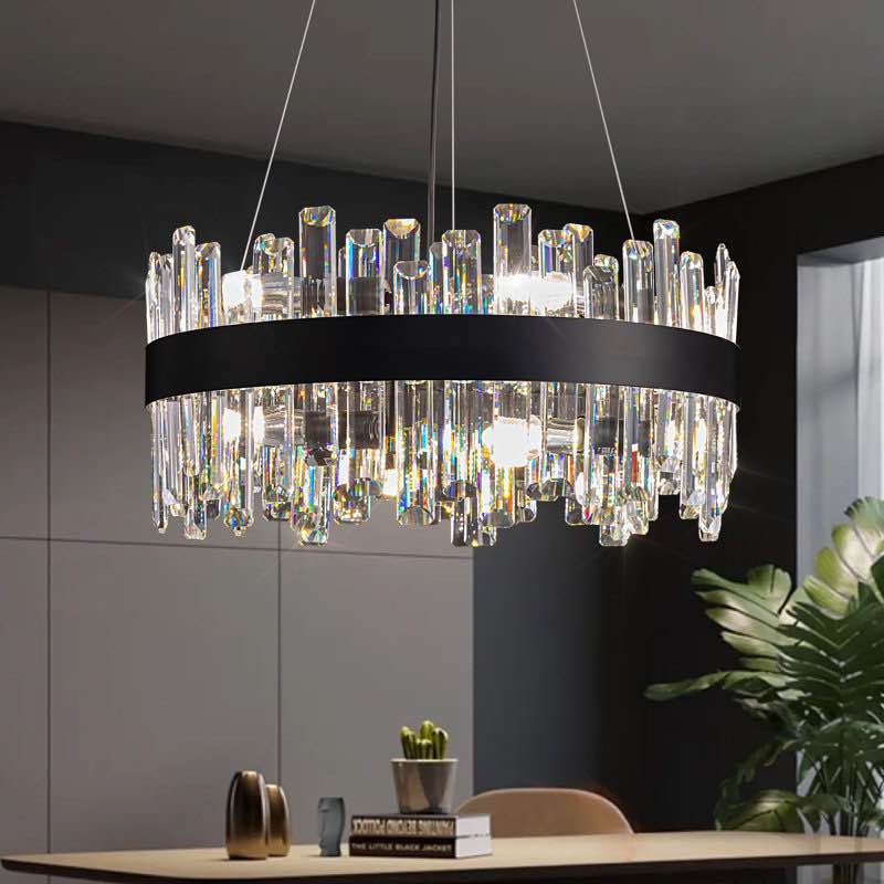 marais dimmable round k9 crystal ceiling light modern chandeliers