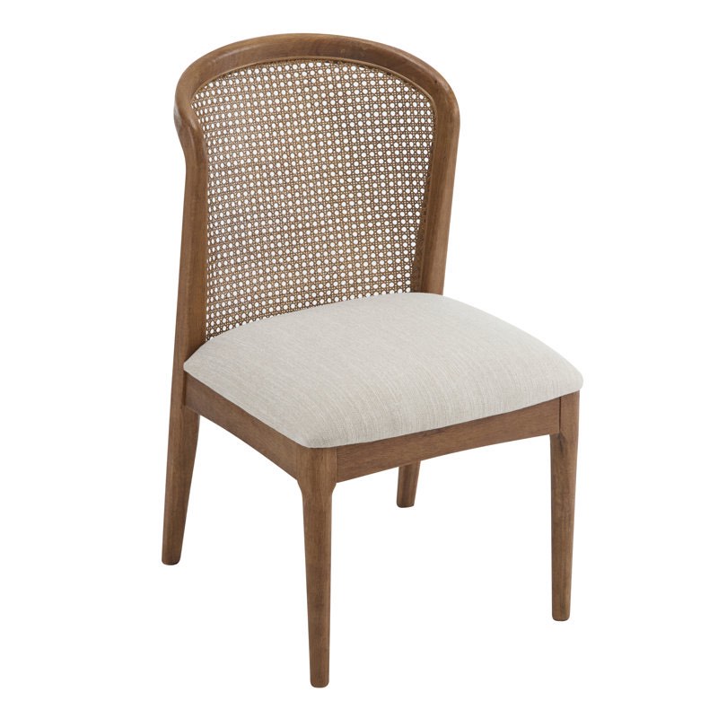 cayli wood & rattan dining chairs (set of 2)