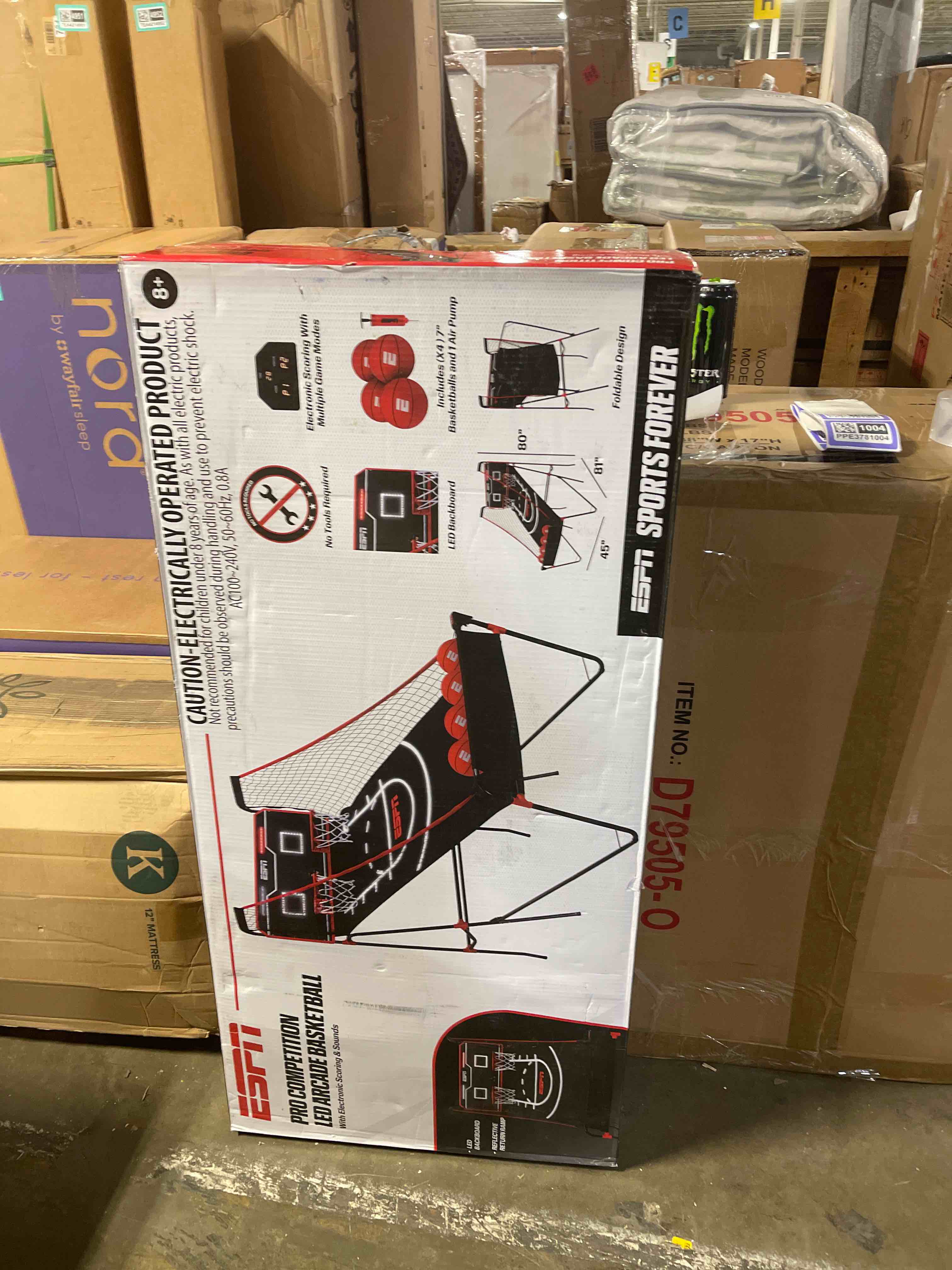 Condition photo showing New/Like New for Pro Competition LED Arcade Basketball with Electronic Scoring and Sounds